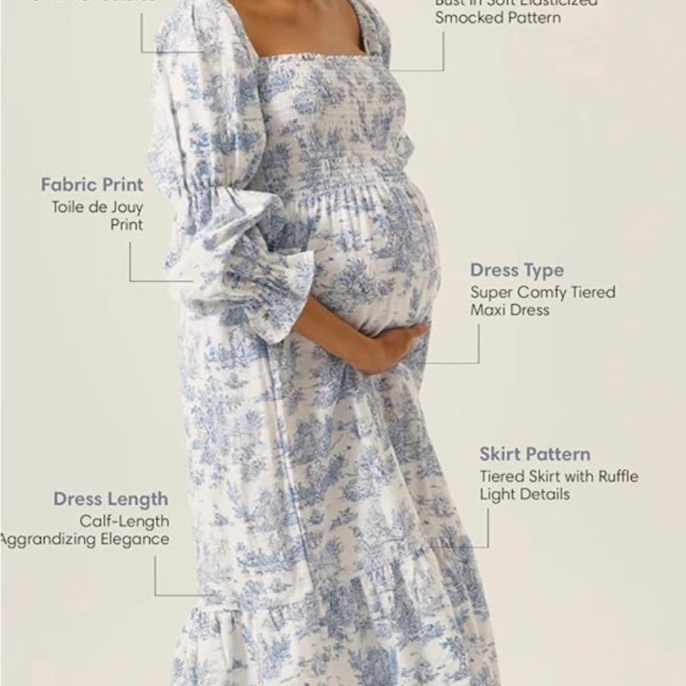 Blue and White Dress